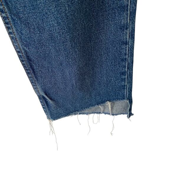 Grlfrnd Helena Crop Button Fly Jeans Raw Hem size 28 Designer High Rise - Picture 4 of 11